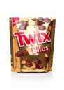 LONDON, UK - JANUARY 02, 2018: Pack of Twix chocolate mini bites on white