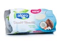 LONDON, UK - JANUARY 10, 2018: Package of Alpro Dessert Moments with coconut flavor on white