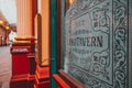 London UK January 2021 London`s famosu pub Lamb Tavern, inside the Leadenhall market, closed during the national covid lockdown