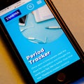 Tampax Period Tracker App Screenshot On A Mobile Or Smart Phone