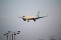 A view of an Aeroplane coming into land at London\'s Heathrow Airport