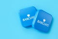 LONDON, UK - July 2023: Barclays bank blue and white company logo. 3D Rendering