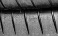 Black and white photography of tyre of tire tread Royalty Free Stock Photo