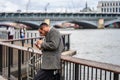 London, UK, July, 2019. Close-up of Orthodox Jew praying with a book in his hand