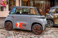 Tiny electric powered rental cars, London