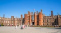 English architecture Tudors time, West Front of Hampton court with entrance gate, locates in West London Royalty Free Stock Photo