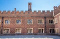 English architecture Tudors time, West Front of Hampton court with entrance gate, locates in West London Royalty Free Stock Photo