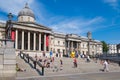 Trafalgar Square and the National Gallery on a summer day in London Royalty Free Stock Photo