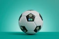 LONDON, UK - July 2023: Fifa Women's world cup logo on a football . 3D Rendering