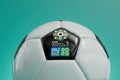 LONDON, UK - July 2023: Fifa Women's world cup logo on a football . 3D Rendering