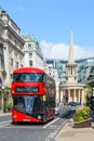 Go Ahead London New Routemaster bus passing All Souls Langham Place church