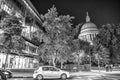 LONDON, UK - JULY 2ND, 2015: Modern buildings and St Paul Cathedral on the background at night Royalty Free Stock Photo