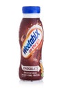 LONDON, UK - JULY 29, 2018: Plastic bottle of Weetabix breakfast drink energy fiber protein with chocolate flavour on white.