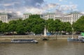 Air Force Memorial and Thames River, Seen from London Eye, England Royalty Free Stock Photo