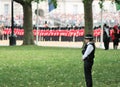 London, UK-July 06, soldier of the royal guard, July 06.2015 in London Royalty Free Stock Photo