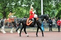 London, UK-July 06, soldier of the royal guard, July 06.2015 in London Royalty Free Stock Photo