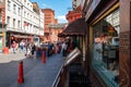 Street scene on a sunny day at Chinatown in London