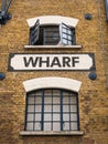 Shuters Wharf building sign. Bermondsey, London, UK.