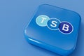 LONDON, UK - July 2023: TSB bank, Trustee savings bank, company logo. 3D Rendering Royalty Free Stock Photo