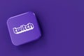 LONDON, UK - July 2023: Twitch gaming live streaming company logo, 3D Rendering