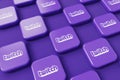 LONDON, UK - July 2023: Twitch gaming live streaming company logo, 3D Rendering