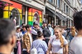 London, UK, July, 2019. Two British Police officers patrolling the streets of England wearing stab vests. Regent street. Selected Royalty Free Stock Photo