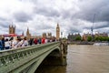 London, UK - july 30 2022: Westminster bridge on a cloudy day. Royalty Free Stock Photo