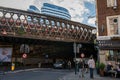 London, UK: The junction of Lower Marsh and Westminster Bridge Road close to Waterloo Station in London