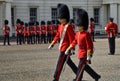 Royal guards prepare for the ceremonia Royalty Free Stock Photo