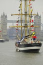 Boats decorated with flags and bunting for the Queen`s Diamond Jubilee Royalty Free Stock Photo