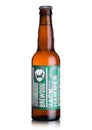 LONDON, UK - JUNE 01, 2018: Bottle of Jack Hammer indian pale ale beer, from the Brewdog brewery on white. Royalty Free Stock Photo