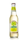 LONDON, UK - JUNE 30, 2022: Bottle of Somersby sparkling pear cider on white background