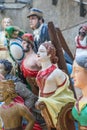 A gorgeous collection of colorful ship figureheads on Cutty Sark ship in London Greenwich area. The Long John Silver collection