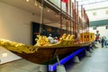 The historic Prince Frederick barge on display in the National Maritime Museum in London Royalty Free Stock Photo