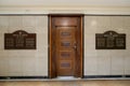 Interior details of the former Hornsey Town Hall in north London, designed by New Zealand architect Royalty Free Stock Photo