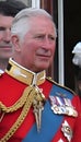 London, UK June 2018- King Charles (nee Prince) Trooping the colour Royal Family at Buckingham Palace,