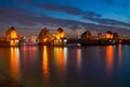 Canary Wharf and Thames Barrier, London, UK Royalty Free Stock Photo