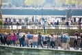 London, UK - 26 June, 2019: People and tourists passing the bridge on the way to Tower of London