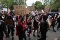 LONDON, UK - JUNE 3, 2020: Protesters march past Buckingham Palace in support of Black Lives Matter Royalty Free Stock Photo