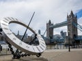 LONDON/UK - JUNE 15 : The Sun Dial near Tower Bridge in London o