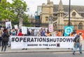 London / UK June 26th 2019. Operation Shutdown anti-knife crime campaigners protest outside Parliament in Westminster