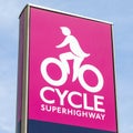 Cycle Superhighway in London Royalty Free Stock Photo