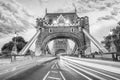 LONDON, UK - JUNE 30TH, 2015: Tower Bridge with city traffic at night Royalty Free Stock Photo