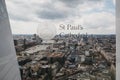 View of St. Paul`s Cathedral and London skyline from Sky Garden, London, UK Royalty Free Stock Photo