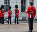 Royal guards prepare for the ceremonia Royalty Free Stock Photo