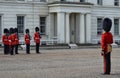 Royal guards prepare for the ceremonia Royalty Free Stock Photo