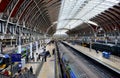 Paddington Train Station with victorian train shed. London, United Kingdom. Royalty Free Stock Photo