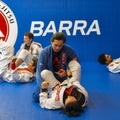 Brazilian Jiu Jitsu mixed martial arts grappling training at Fulham Gracie Barra academy in London, UK