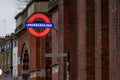 London, UK - March 12, 2023: King cross St. Pancras underground station Logo