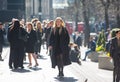 City of London, Walking business people on the street. UK